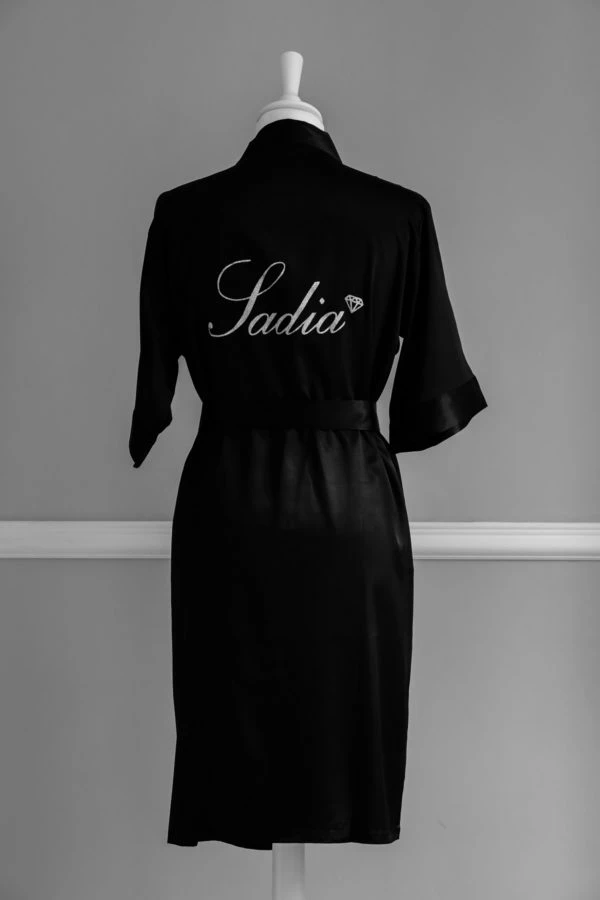 Personnalisation de peignoir mariage